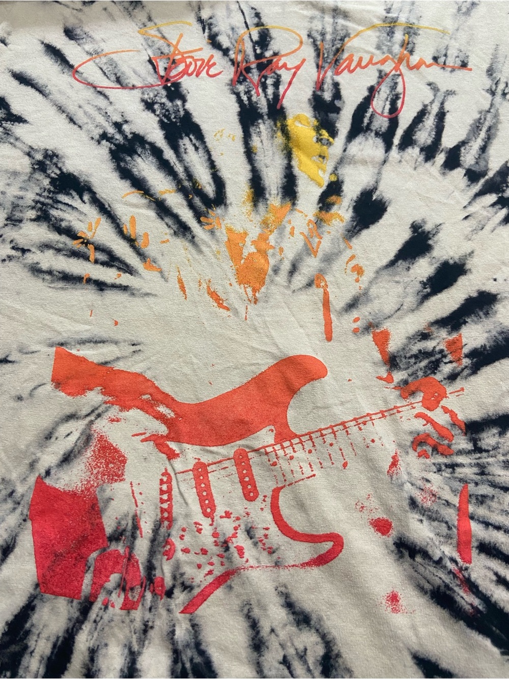 Stevie Ray Vaughan Tie Dye graphic t shirt.
